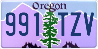 OR license plate 991TZV