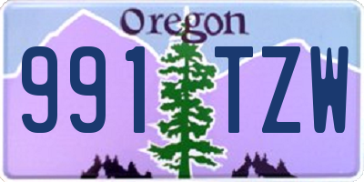 OR license plate 991TZW