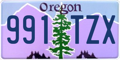 OR license plate 991TZX