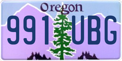 OR license plate 991UBG