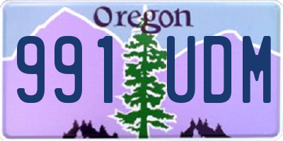 OR license plate 991UDM