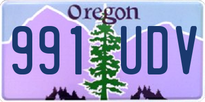 OR license plate 991UDV