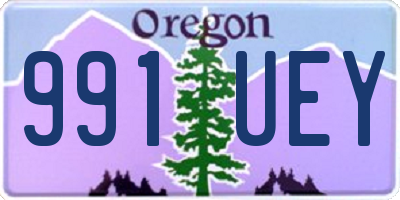 OR license plate 991UEY