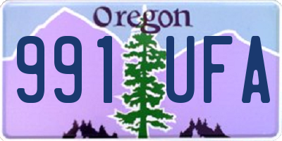 OR license plate 991UFA