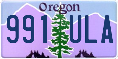 OR license plate 991ULA