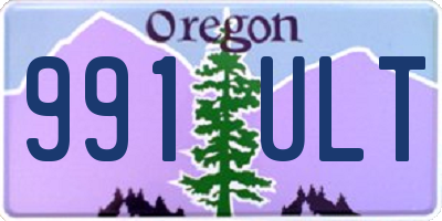 OR license plate 991ULT