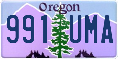 OR license plate 991UMA