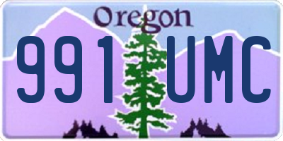 OR license plate 991UMC