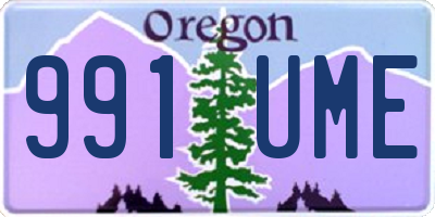 OR license plate 991UME