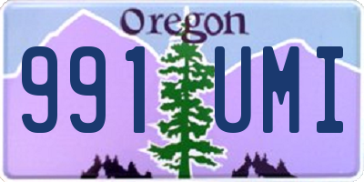 OR license plate 991UMI