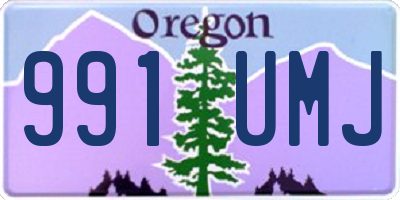 OR license plate 991UMJ