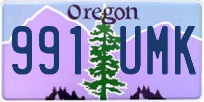 OR license plate 991UMK