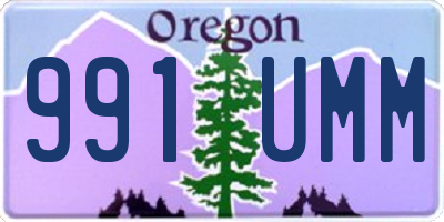 OR license plate 991UMM