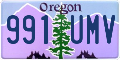 OR license plate 991UMV