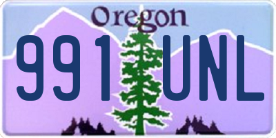 OR license plate 991UNL