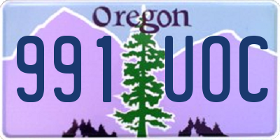 OR license plate 991UOC