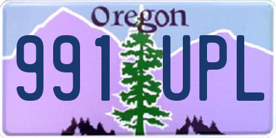 OR license plate 991UPL