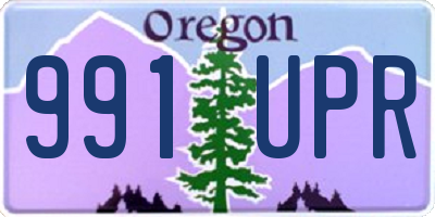 OR license plate 991UPR