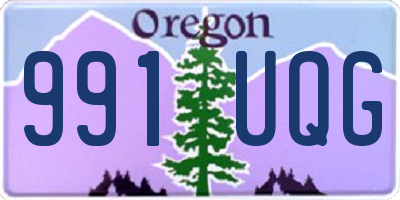OR license plate 991UQG