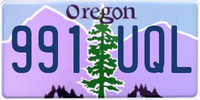 OR license plate 991UQL