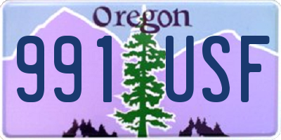 OR license plate 991USF