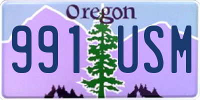 OR license plate 991USM