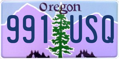 OR license plate 991USQ