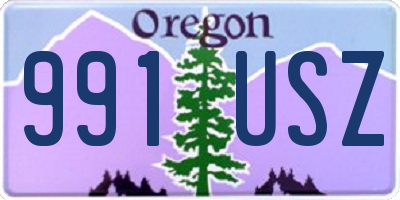 OR license plate 991USZ