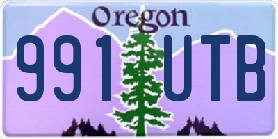 OR license plate 991UTB