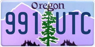 OR license plate 991UTC