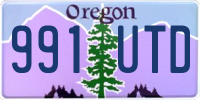 OR license plate 991UTD