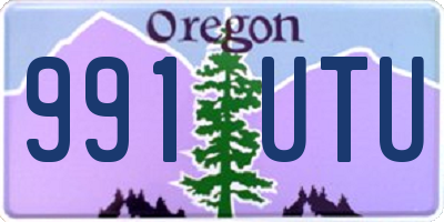 OR license plate 991UTU