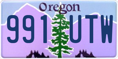 OR license plate 991UTW