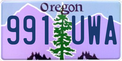 OR license plate 991UWA