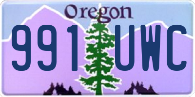 OR license plate 991UWC