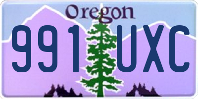 OR license plate 991UXC