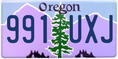OR license plate 991UXJ