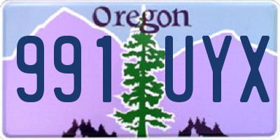 OR license plate 991UYX
