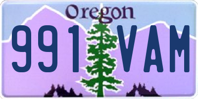 OR license plate 991VAM