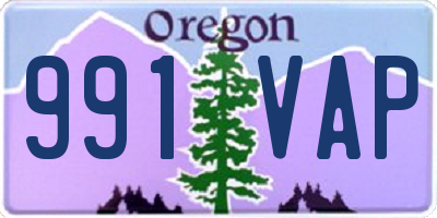 OR license plate 991VAP