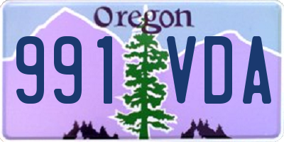 OR license plate 991VDA