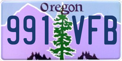 OR license plate 991VFB