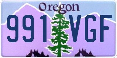 OR license plate 991VGF