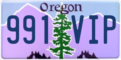 OR license plate 991VIP