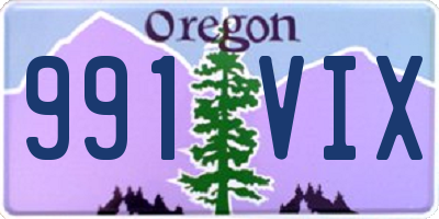 OR license plate 991VIX