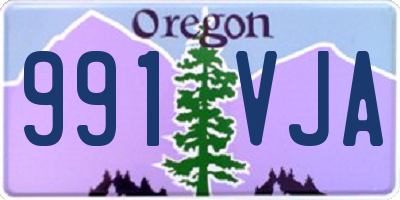 OR license plate 991VJA