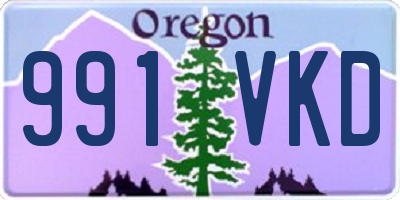 OR license plate 991VKD