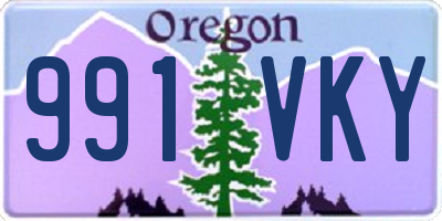 OR license plate 991VKY