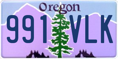 OR license plate 991VLK