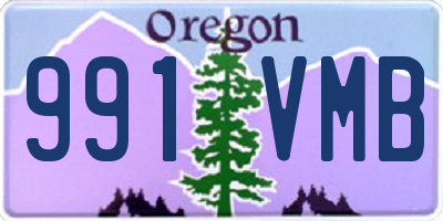 OR license plate 991VMB